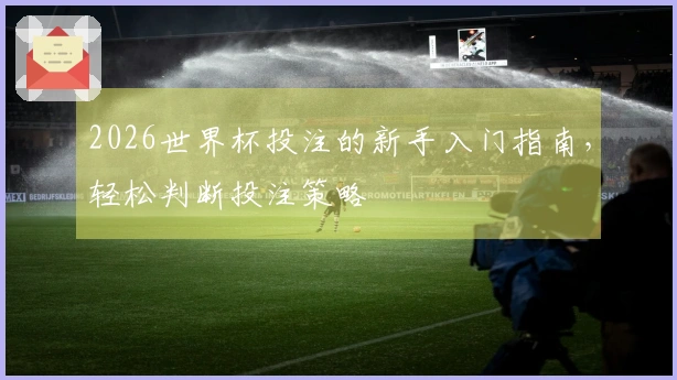 2026世界杯投注的新手入门指南，轻松判断投注策略